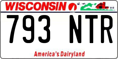 WI license plate 793NTR