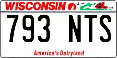 WI license plate 793NTS