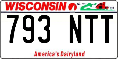 WI license plate 793NTT