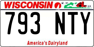 WI license plate 793NTY