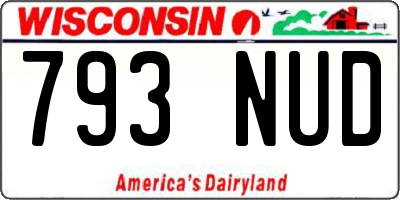 WI license plate 793NUD