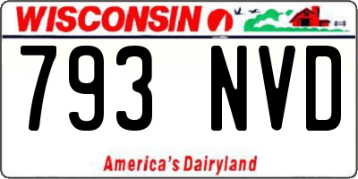 WI license plate 793NVD
