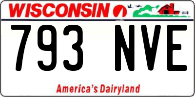 WI license plate 793NVE