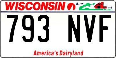 WI license plate 793NVF