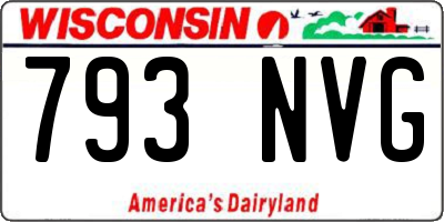 WI license plate 793NVG