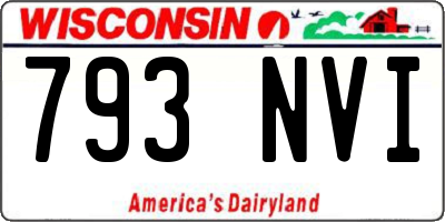 WI license plate 793NVI