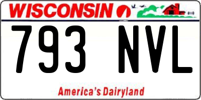 WI license plate 793NVL
