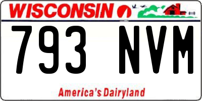 WI license plate 793NVM