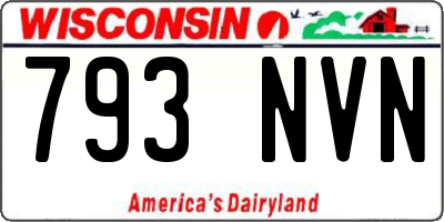 WI license plate 793NVN