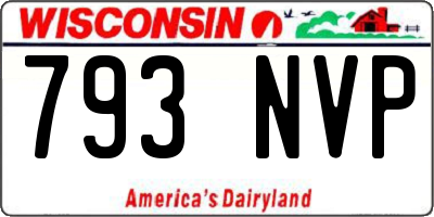 WI license plate 793NVP