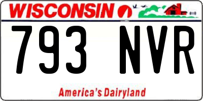 WI license plate 793NVR