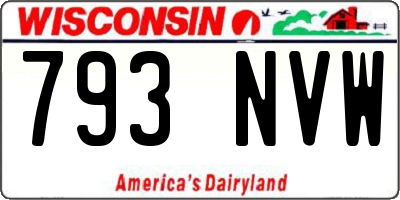 WI license plate 793NVW