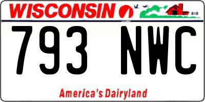 WI license plate 793NWC