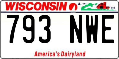 WI license plate 793NWE