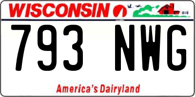 WI license plate 793NWG