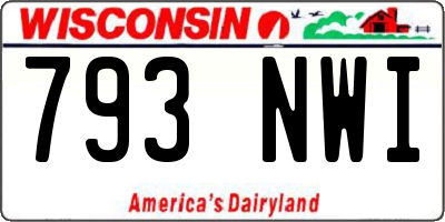 WI license plate 793NWI