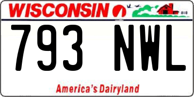 WI license plate 793NWL