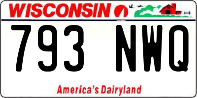 WI license plate 793NWQ