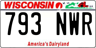 WI license plate 793NWR