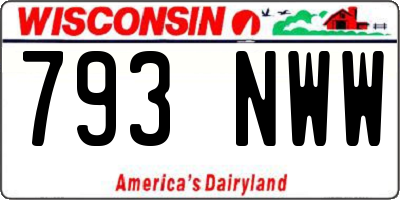 WI license plate 793NWW