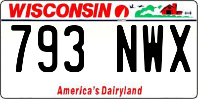 WI license plate 793NWX