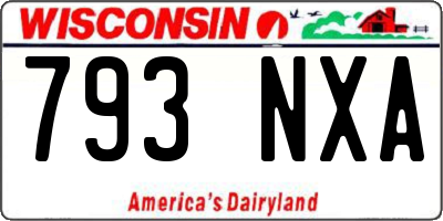WI license plate 793NXA