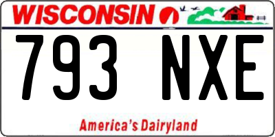 WI license plate 793NXE