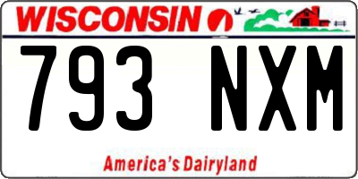 WI license plate 793NXM