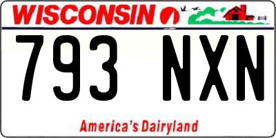 WI license plate 793NXN