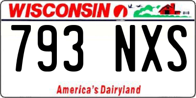 WI license plate 793NXS