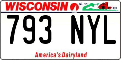 WI license plate 793NYL