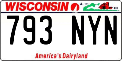 WI license plate 793NYN