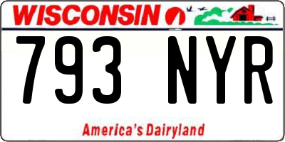 WI license plate 793NYR