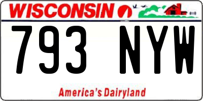 WI license plate 793NYW