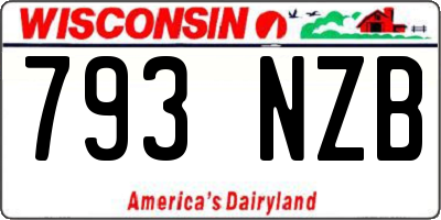 WI license plate 793NZB