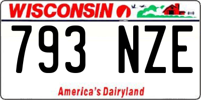 WI license plate 793NZE