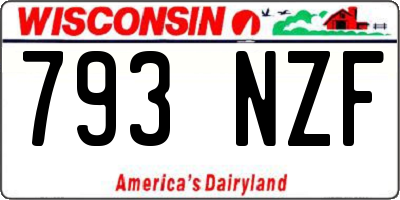 WI license plate 793NZF