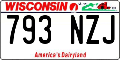 WI license plate 793NZJ
