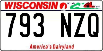 WI license plate 793NZQ