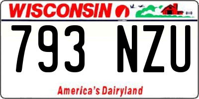 WI license plate 793NZU