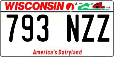 WI license plate 793NZZ