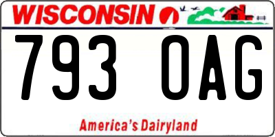 WI license plate 793OAG