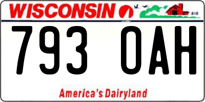 WI license plate 793OAH