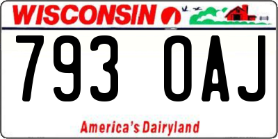 WI license plate 793OAJ