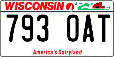 WI license plate 793OAT