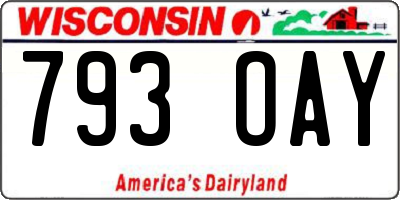 WI license plate 793OAY