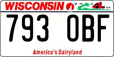 WI license plate 793OBF