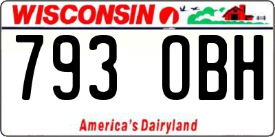 WI license plate 793OBH