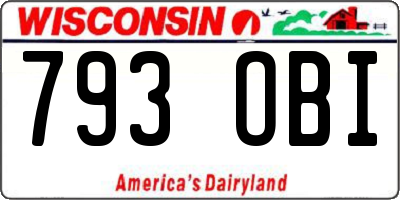 WI license plate 793OBI