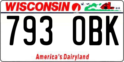 WI license plate 793OBK